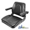 A & I Products Seat, Universal w/ Slide Track & Flip-Up Armrests, BLK VINYL 22.5" x13" x21.25" A-T500BL - alternate 1